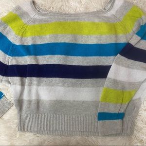 American Eagle cropped boat neck sweater